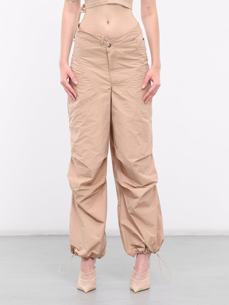 Nylon Cargo Pants (PA048964730475-NUDE)