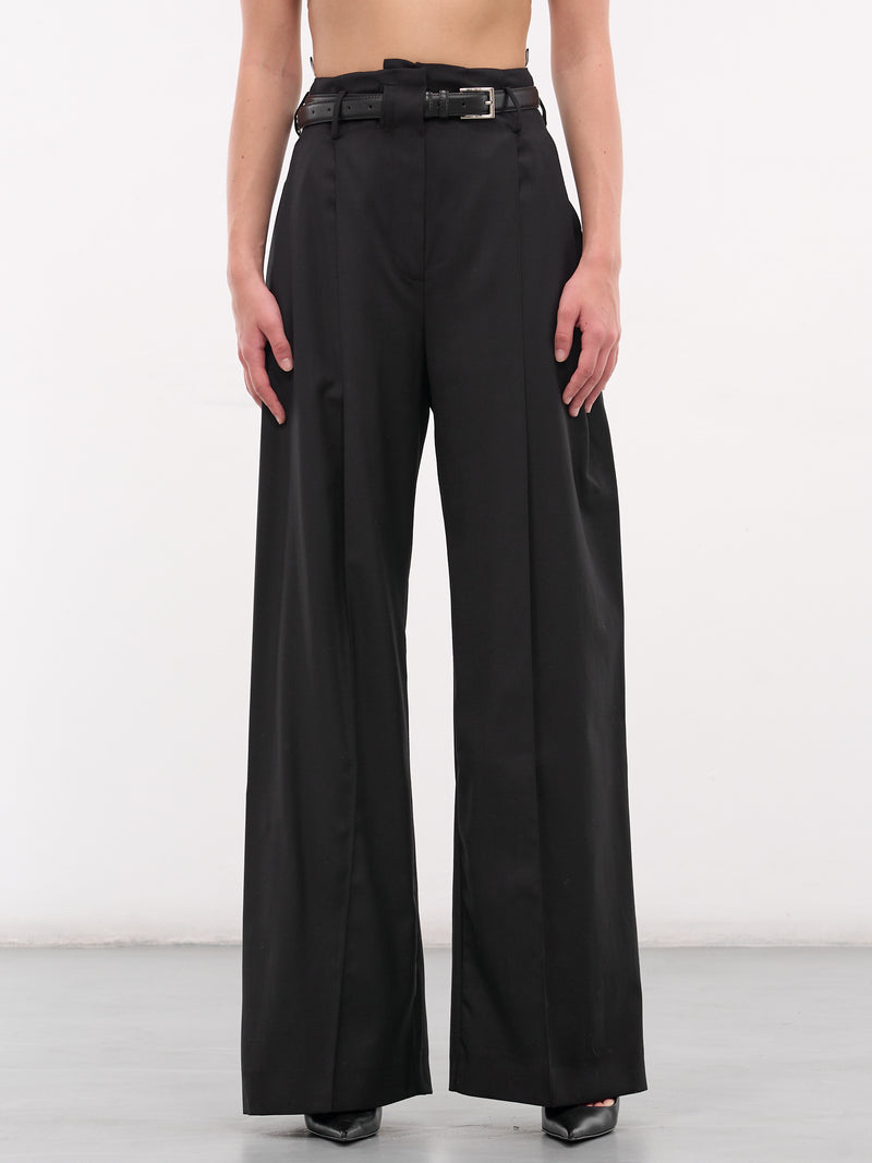 Black Peppo Wool Trousers (PA10BL-PEPPO-BLACK)