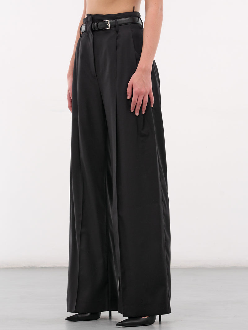 Black Peppo Wool Trousers (PA10BL-PEPPO-BLACK)