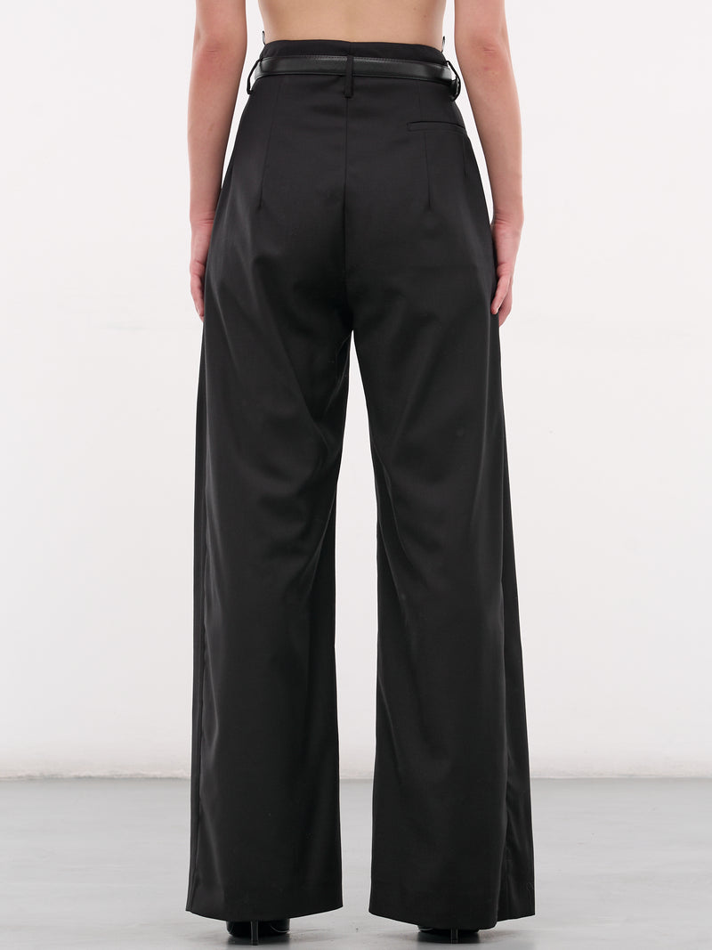 Black Peppo Wool Trousers (PA10BL-PEPPO-BLACK)