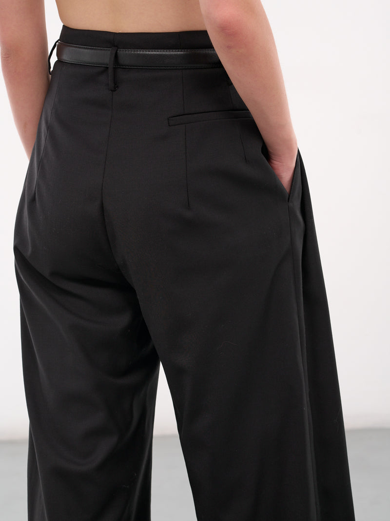 Black Peppo Wool Trousers (PA10BL-PEPPO-BLACK)