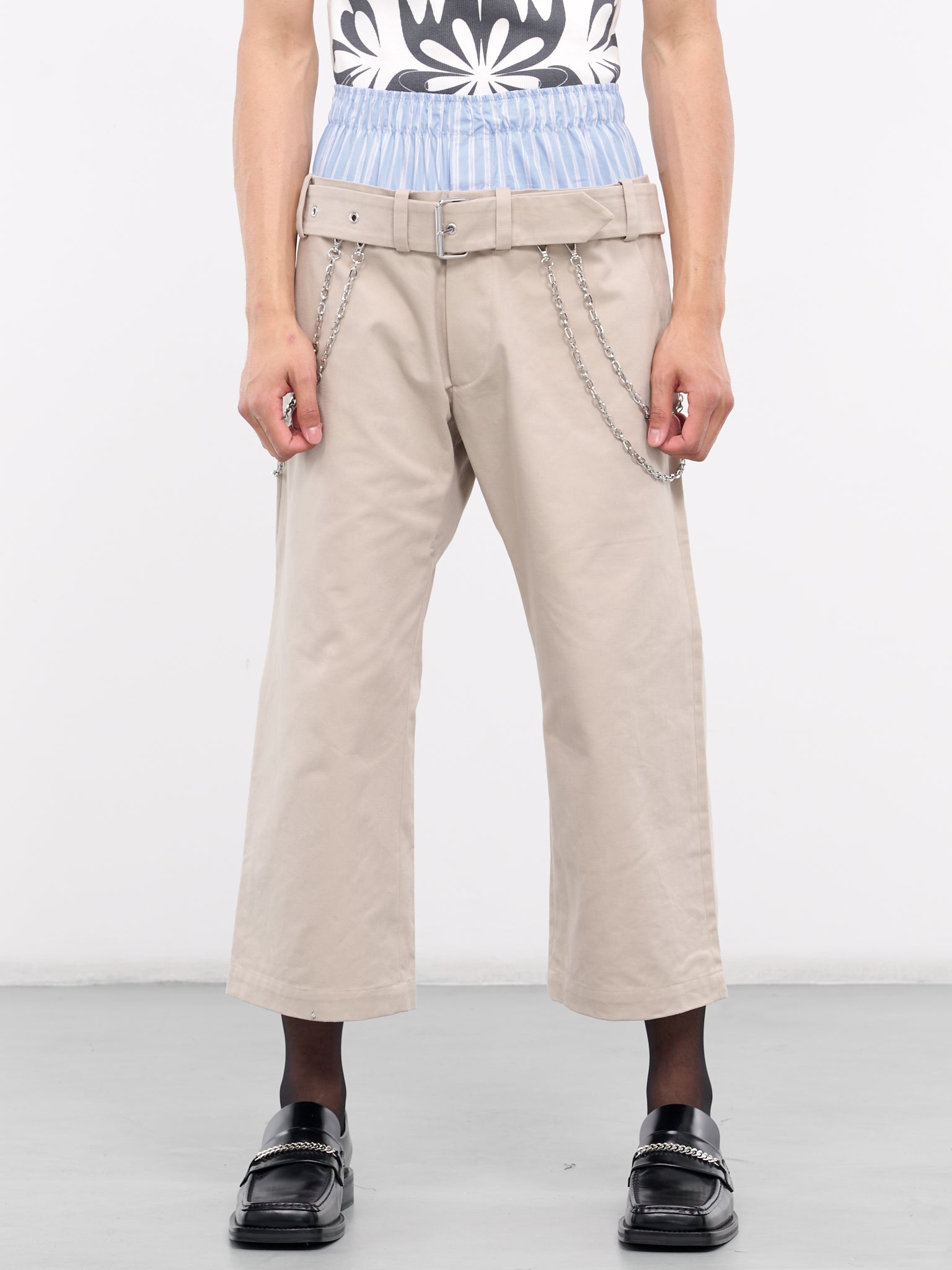 Double-Layered Boxer Pants (PA62-CV05A24-KHAKI)