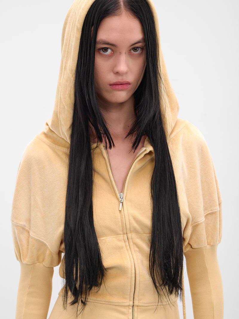 Blonde Oversized Paris Zip Hoodie (PAHO0BLO-BLONDE)