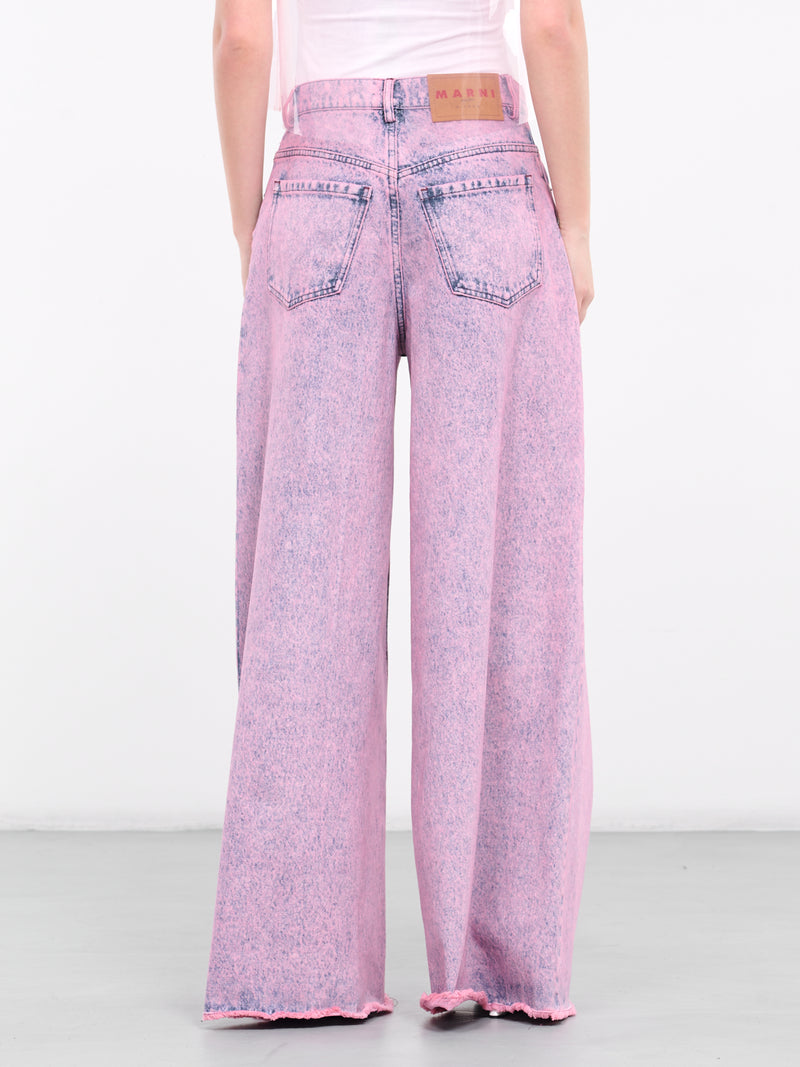 Wide Leg Denim Jeans (PAJD0340A0-USCV96-MBC13-PINK)