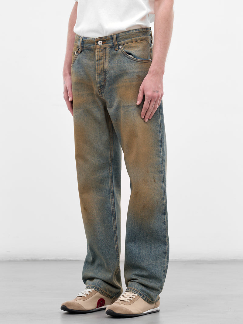 Dirty Berger De-Nîmes Jeans (PAM00564AD00038-BLUE-TABACCO)