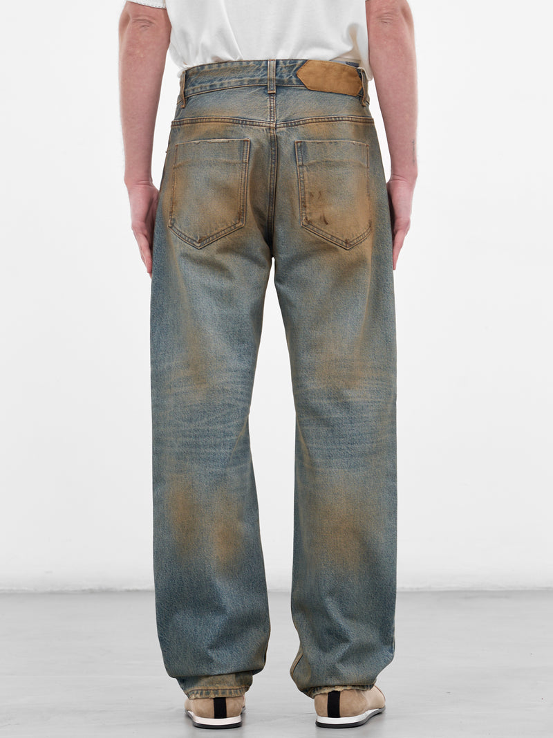 Dirty Berger De-Nîmes Jeans (PAM00564AD00038-BLUE-TABACCO)