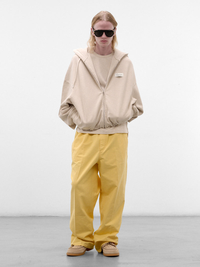 Yellow Cotton Wide Trousers (PAM00597AD00061-YELLOW)