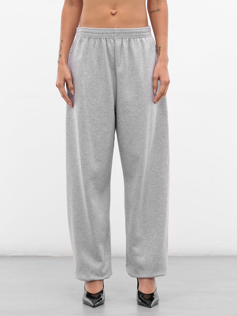 Gray Melange Cotton Sweatpants (PANTS-05-GREY)
