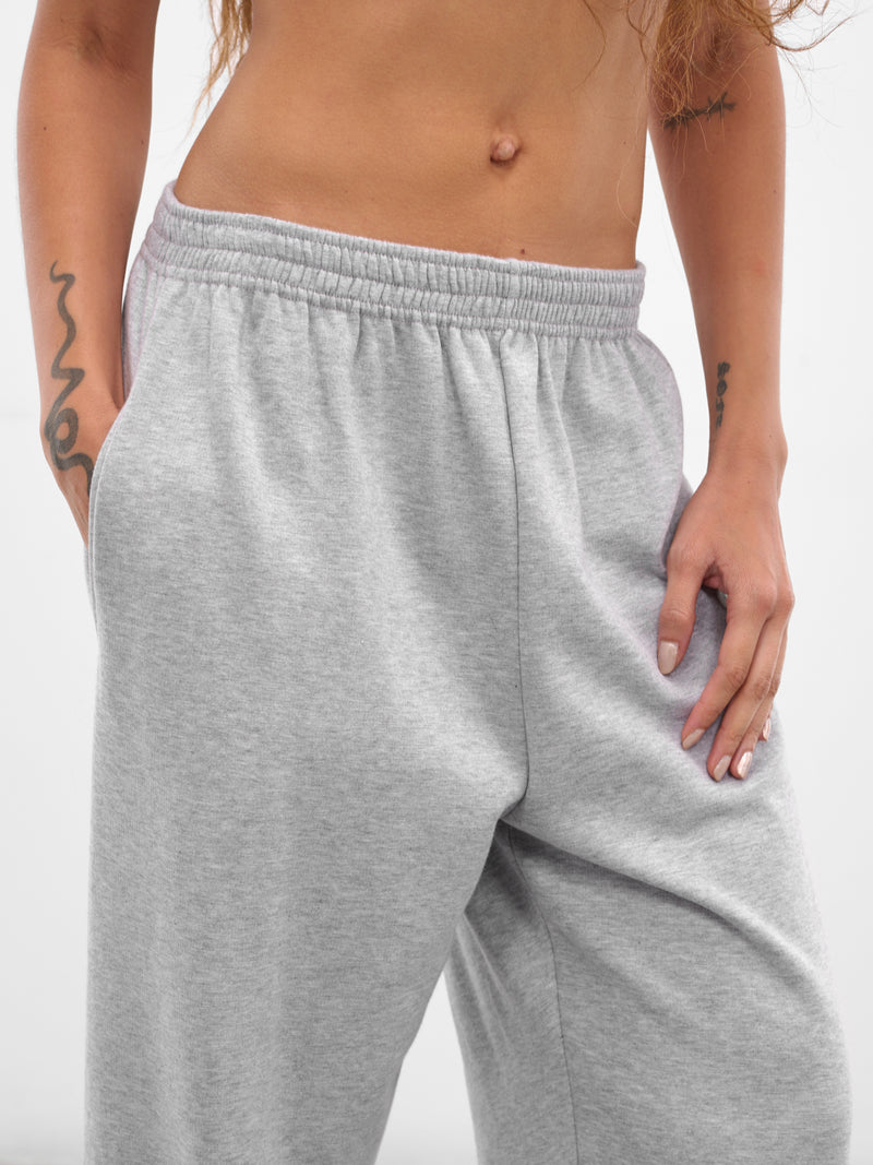 Gray Melange Cotton Sweatpants (PANTS-05-GREY)