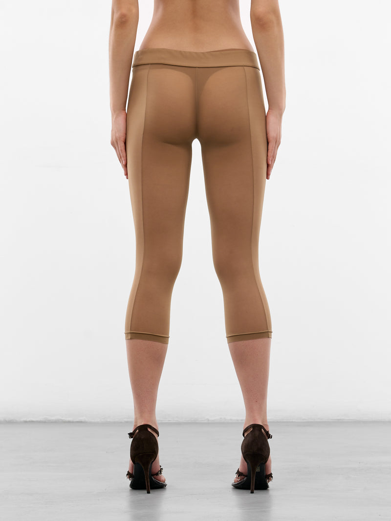 Nude Cupro Capri Leggings (PANTS04-NUDE)