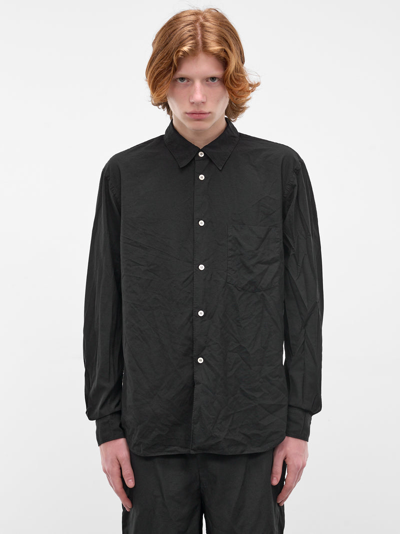 Black Button-Up Shirt (PS-B004-PER-S26-BLACK)