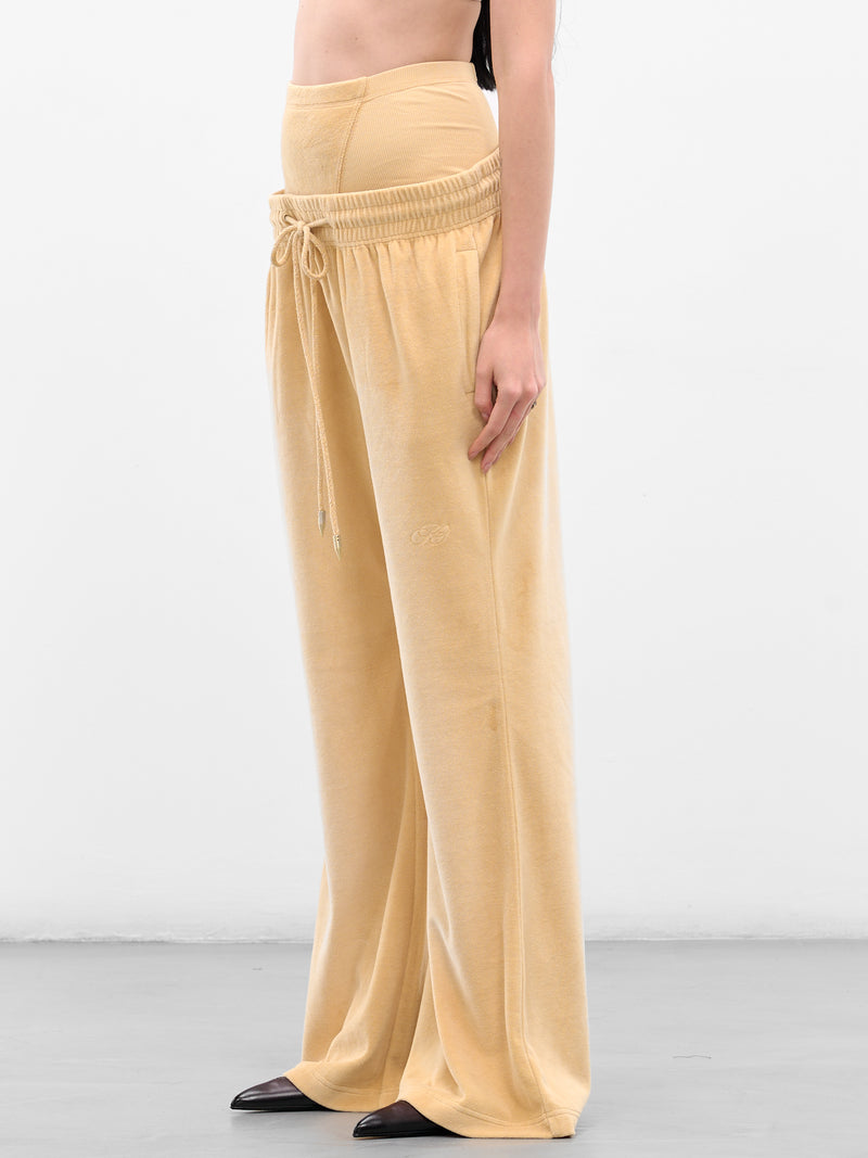 Blonde Layered Relaxed Flare Sweatpants (PAS0BLO-BLONDE)