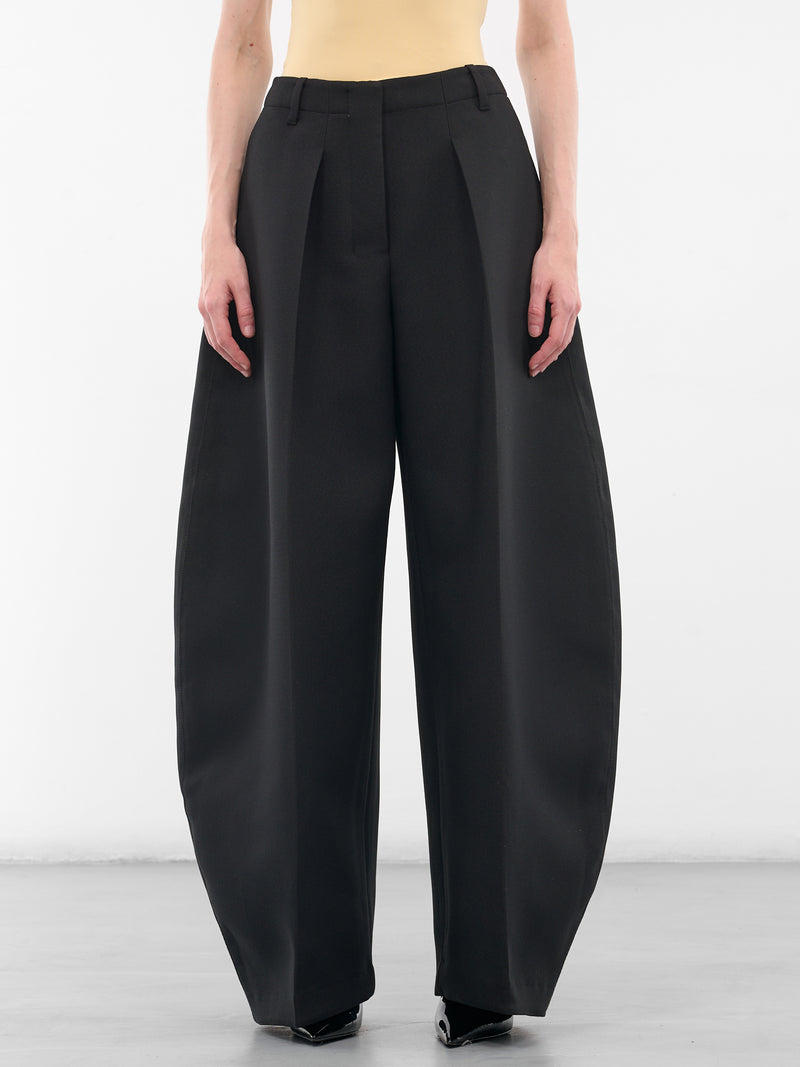 Black Wide Ovalo Trousers (PAW00621AW00633-BLACK)