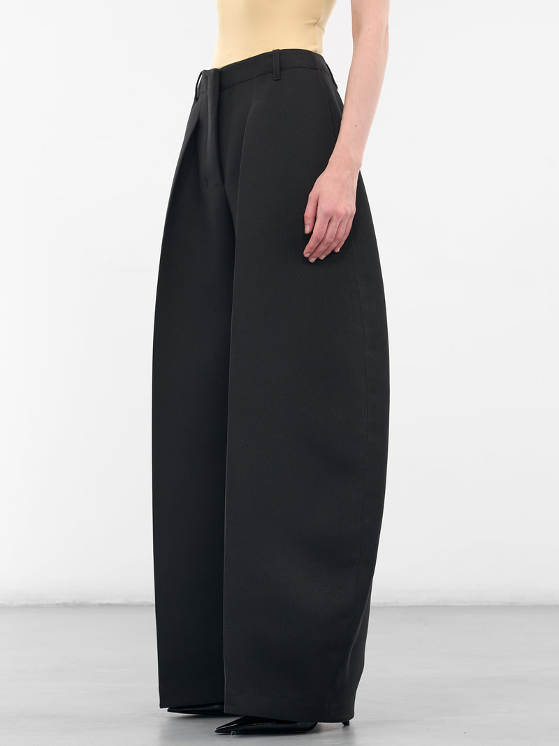 Black Wide Ovalo Trousers (PAW00621AW00633-BLACK)