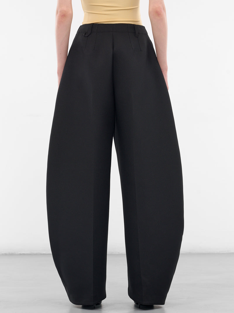 Black Wide Ovalo Trousers (PAW00621AW00633-BLACK)