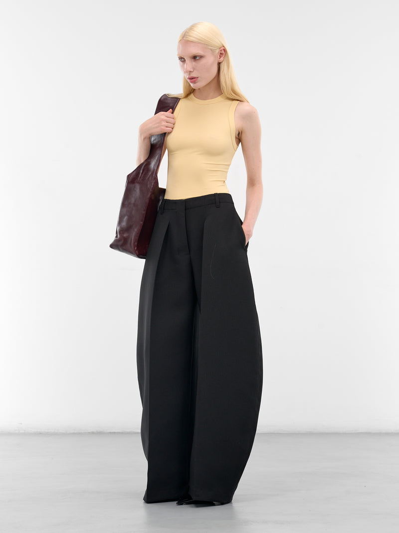 Black Wide Ovalo Trousers (PAW00621AW00633-BLACK)