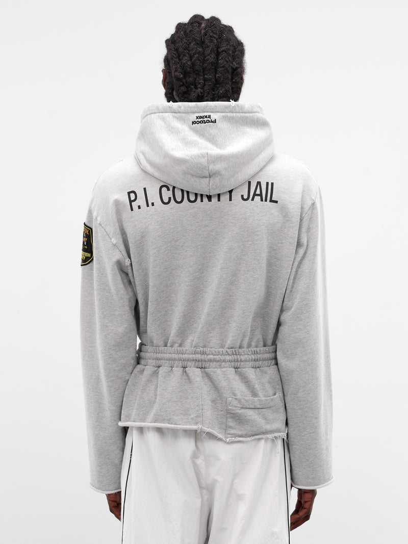 Gray Deconstructed Hybrid Sweatpants Hoodie (PI26SSMH04-MELANGE)