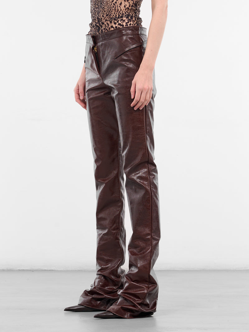Leather Pierce And Pierce Trousers (PIERCE-AND-PIERCE-2-TOFEE)