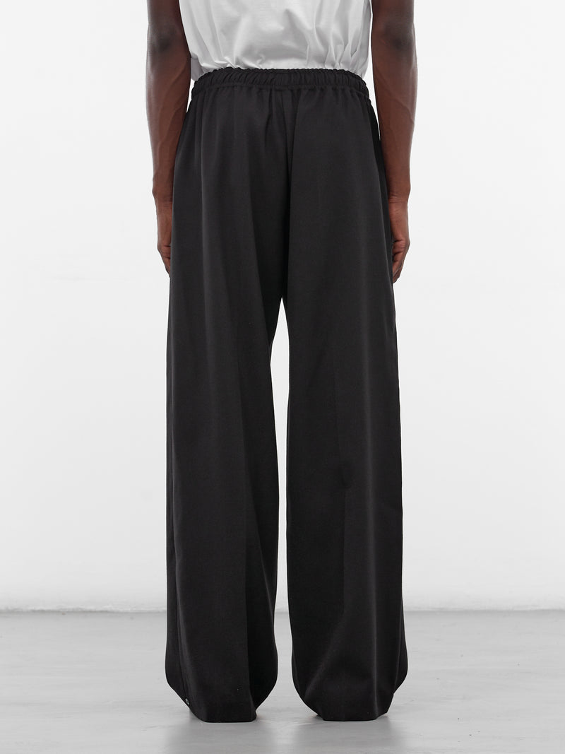 Black Matte Wool Pajama Pants (PIJAMA-2-MATTE-SHINY-BLACK)