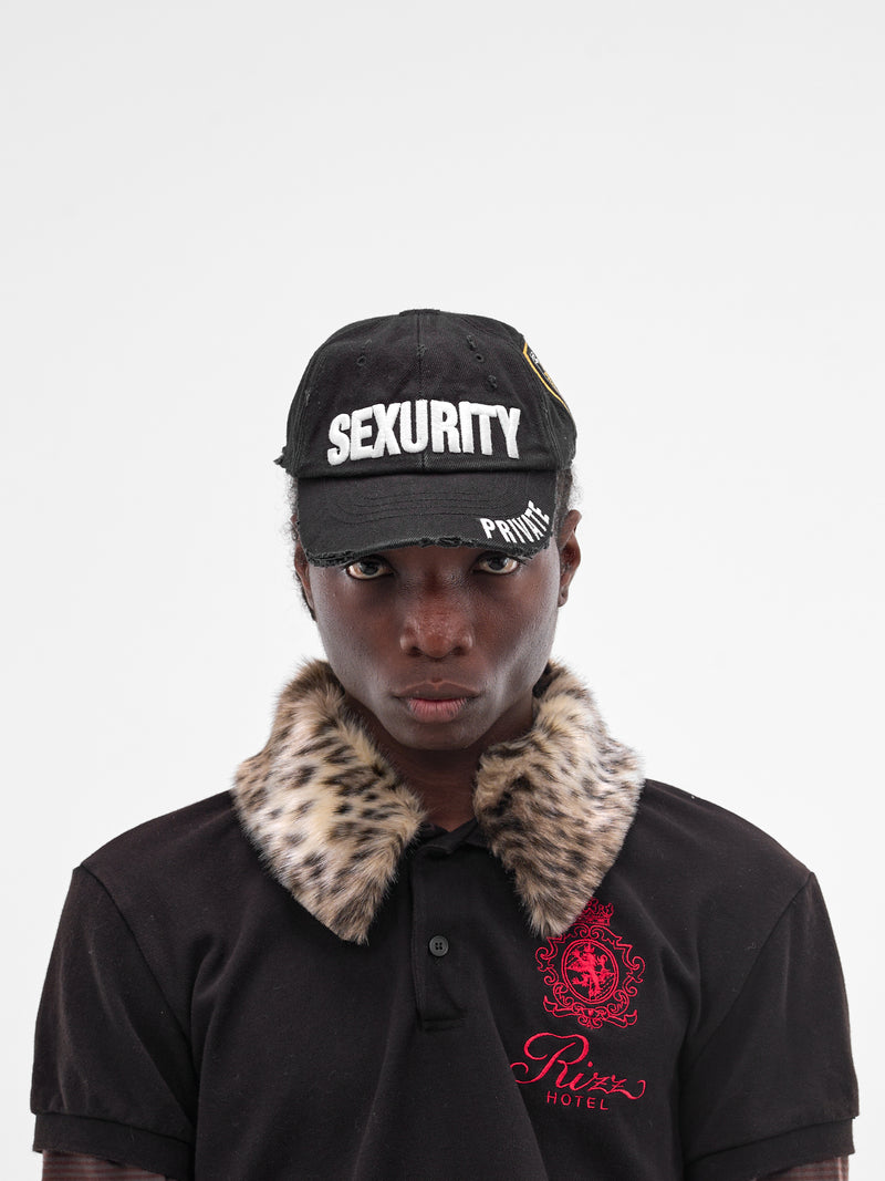 Black Sexurity Distressed Cap (PIS26SSMA01-BLACK)