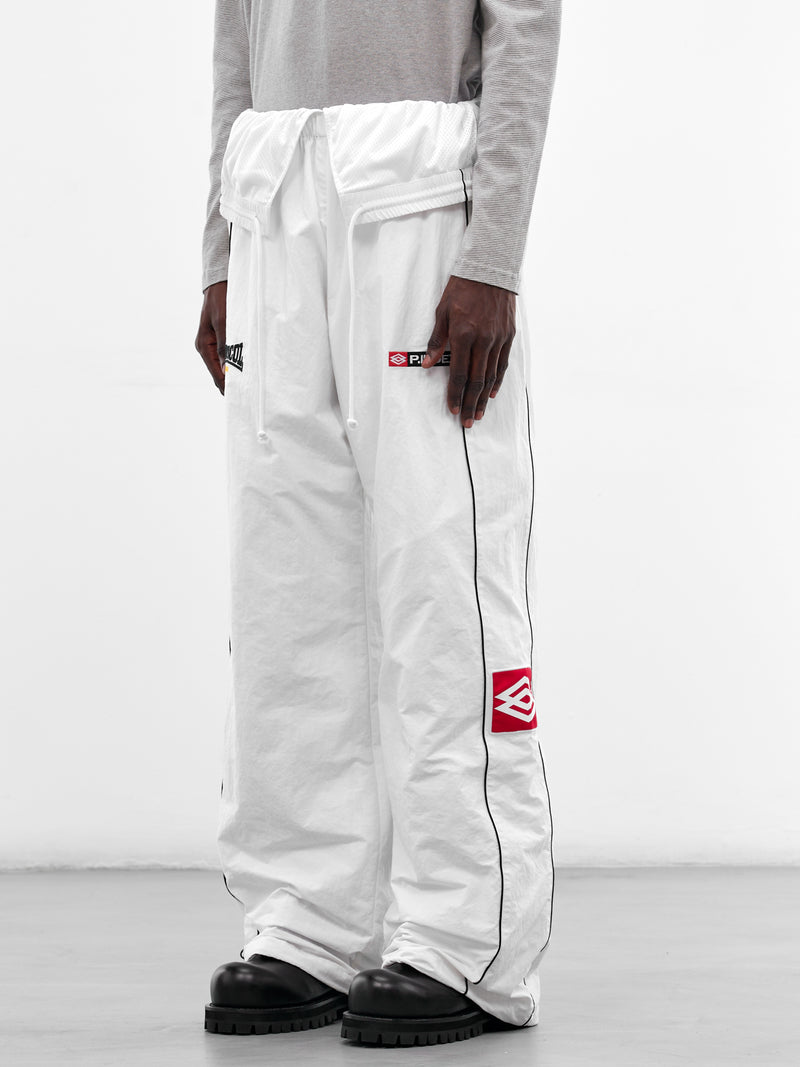 White Folded Waist Track Pants (PIS26SSMB10-WHITE)