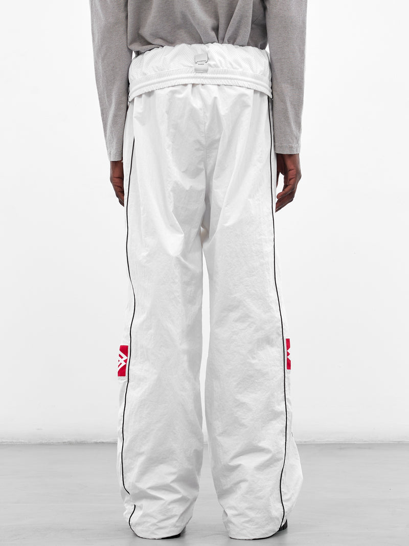White Folded Waist Track Pants (PIS26SSMB10-WHITE)
