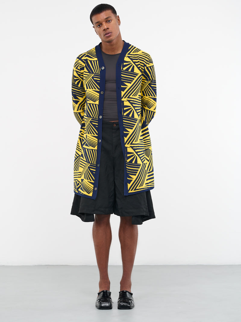 Geometric Long Cardigan (PK-N013-051-YELLOW)
