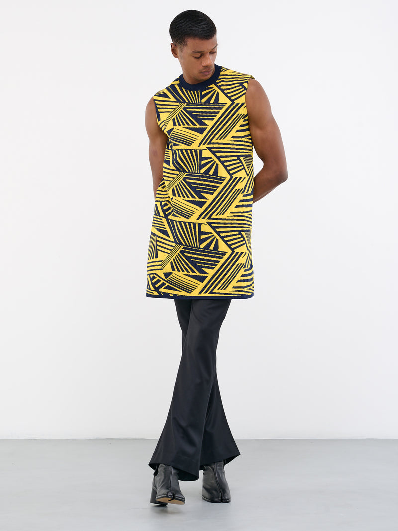 Geometric Long Tank (PK-N014-051-YELLOW)