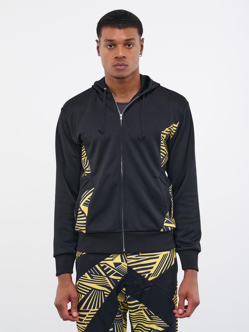 Geometric Zip Hoodie (PK-T014-051-BLACK)
