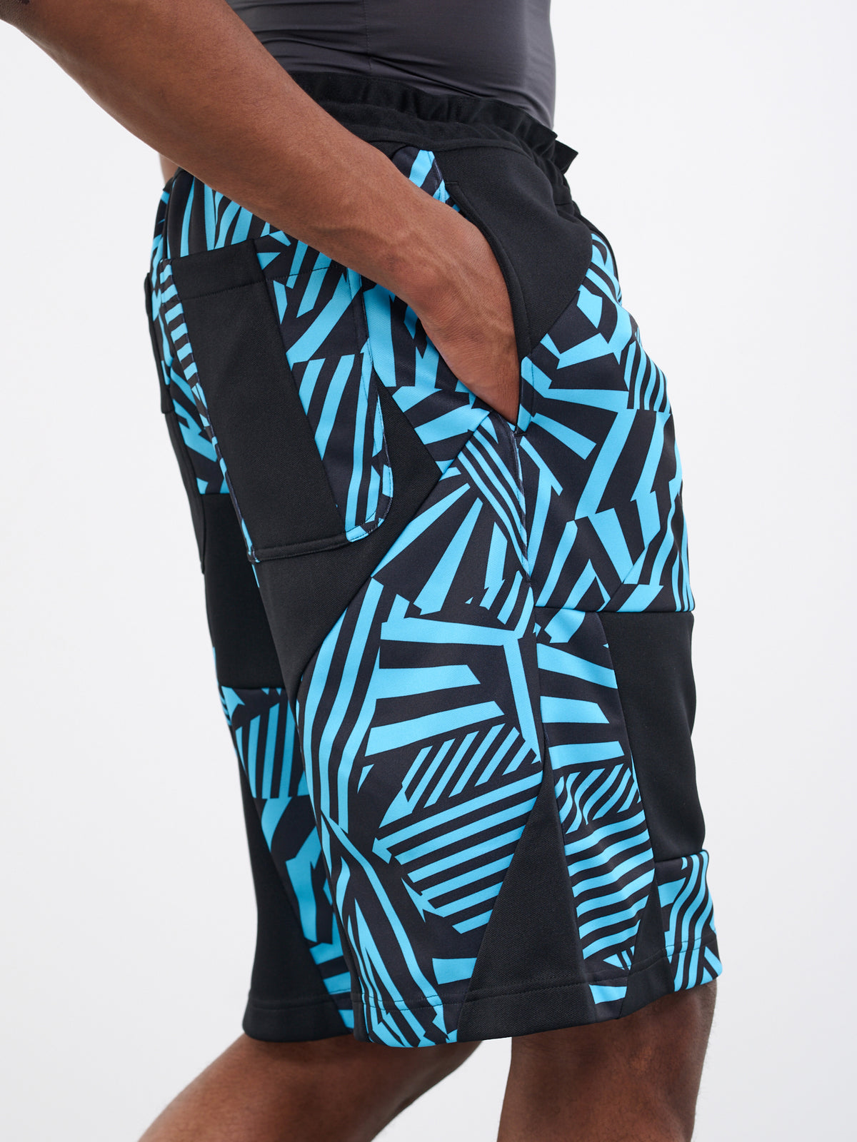 Geometric Tailored Shorts (PK-T017-051-BLUE)