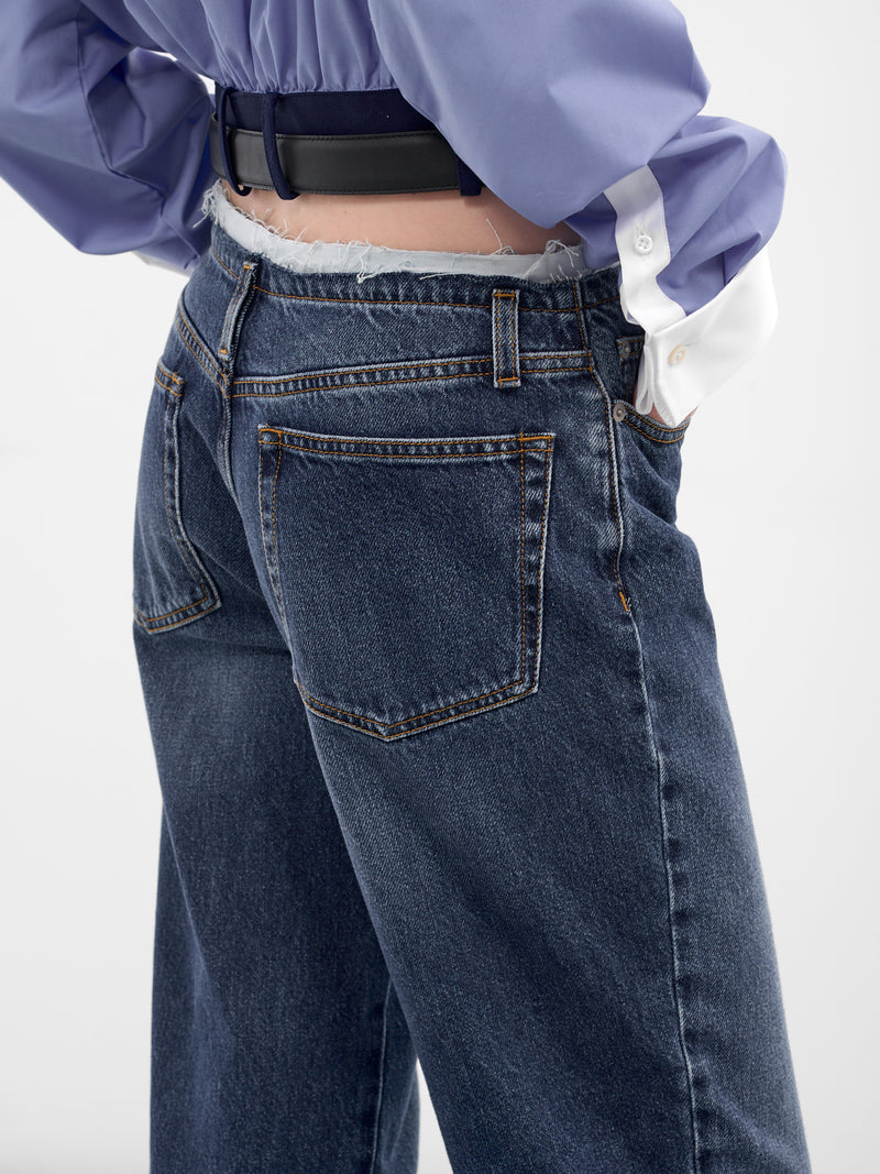 Po Indigo Deconstructed Denim Jeans (PO-PANT-DARK-BLUE)