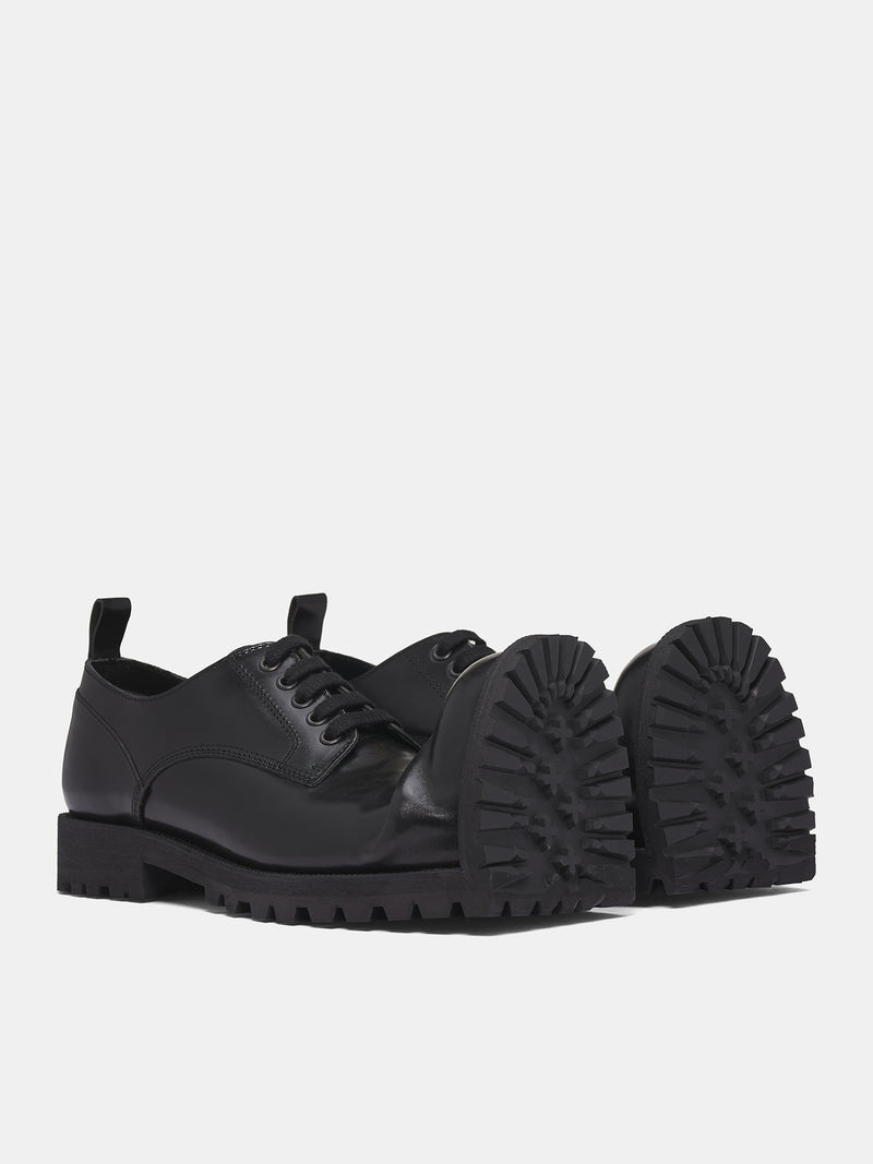 CDG x KLG Crushed Toe Derbies (PP-K102-001-BLACK)