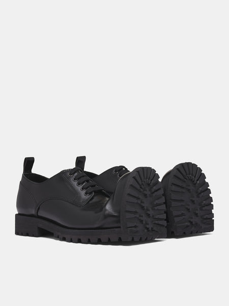 Kelです CDG x KLG Crushed Toe Derbies (PP-K102-001-BLACK)