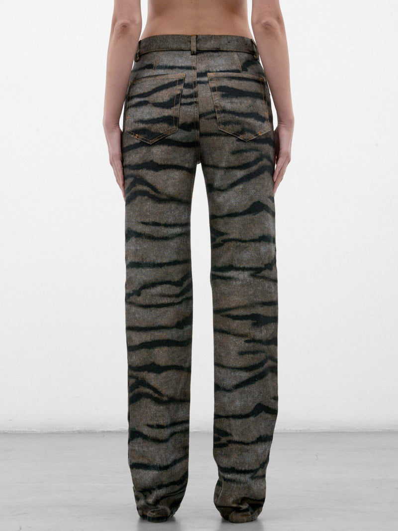 Zebra Print Denim Jeans (PPFW26DP03320-9977-ZEBRA-BLUE)