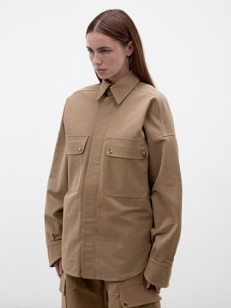 Camel Desert Code Shirt (PPFW26SR01320-0003-CAMEL)