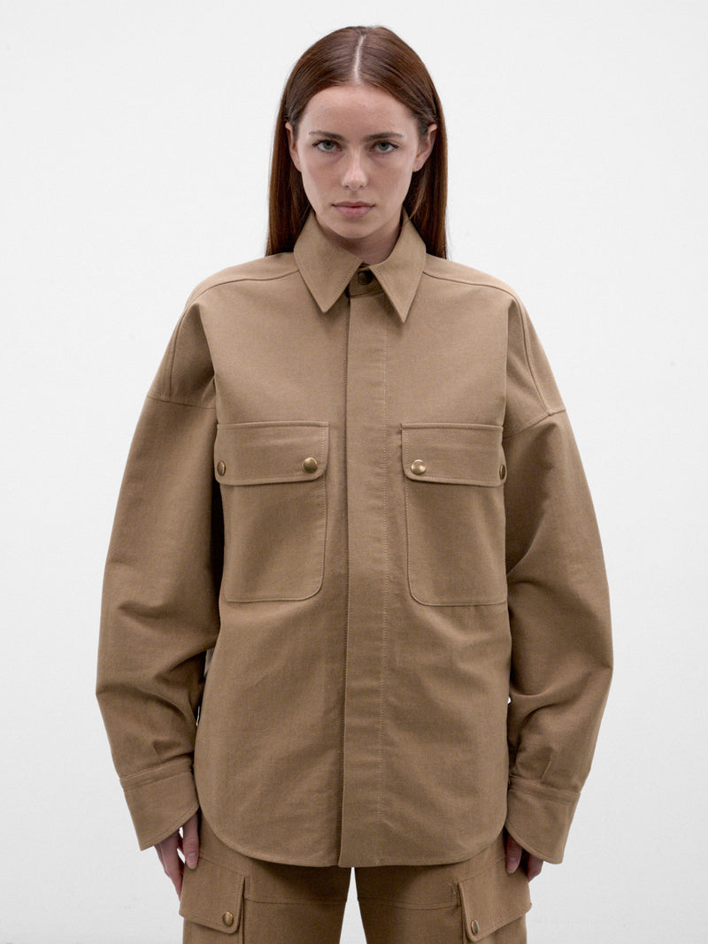 Camel Desert Code Shirt (PPFW26SR01320-0003-CAMEL)