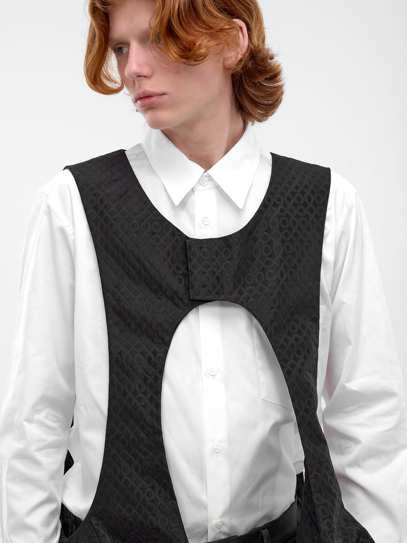 Black Sculptural Bubble Vest (PQ-A002-S26-BLACK)