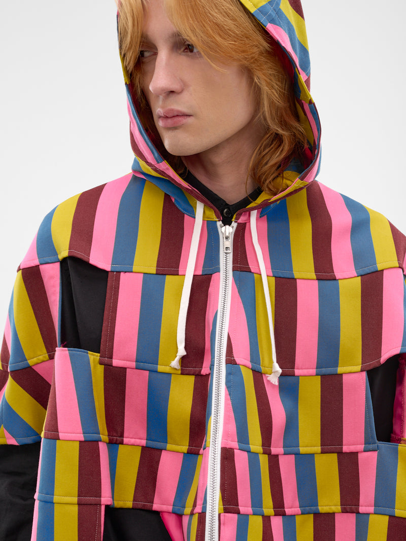 Stripe Cut-Out Wool Parka (PQ-A011-S26-MULTI)