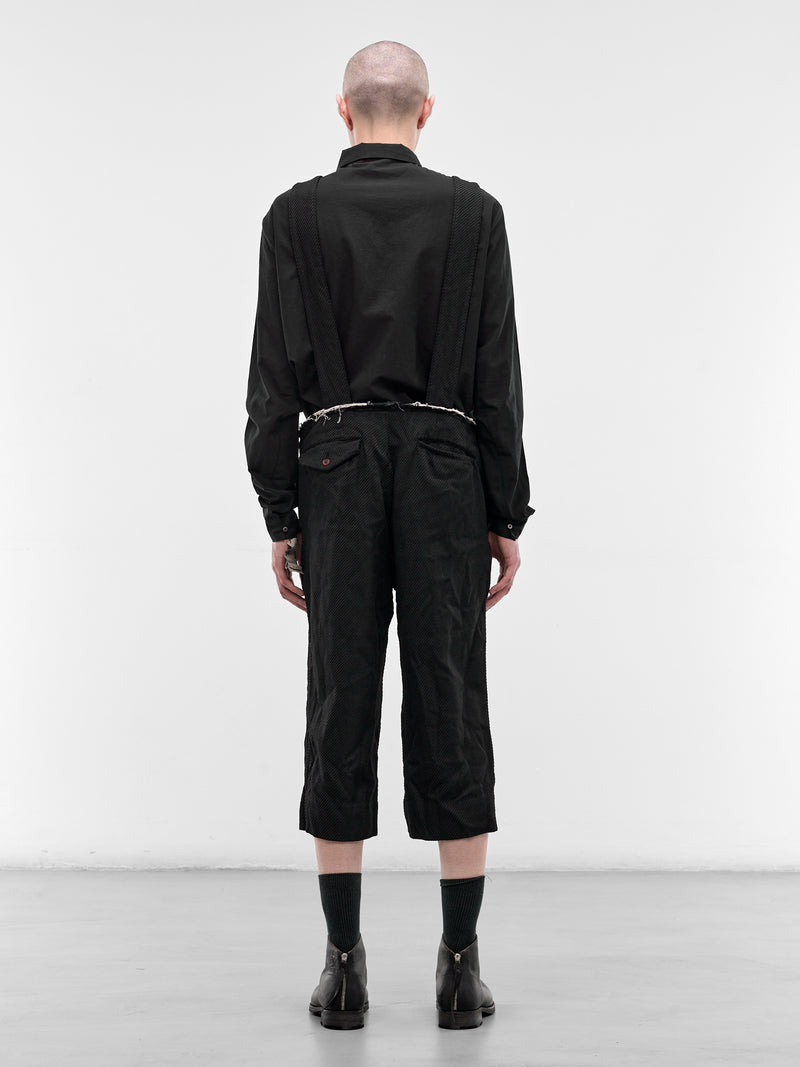 Black Suspenders Cropped Trousers (PQ-P040-S26-BLACK)