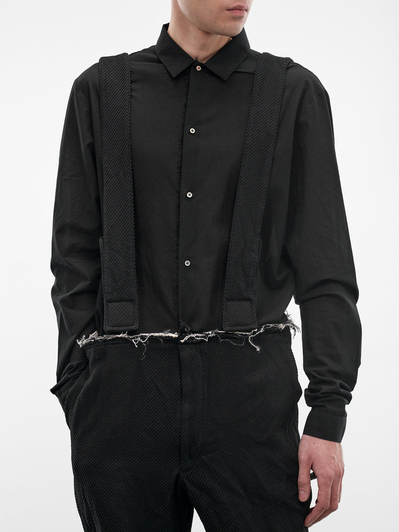 Black Suspenders Cropped Trousers (PQ-P040-S26-BLACK)