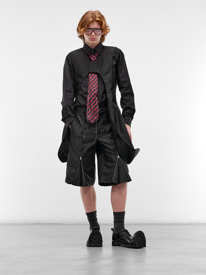 Black Button-Up Shirt (PZ-B003-S26-BLACK)