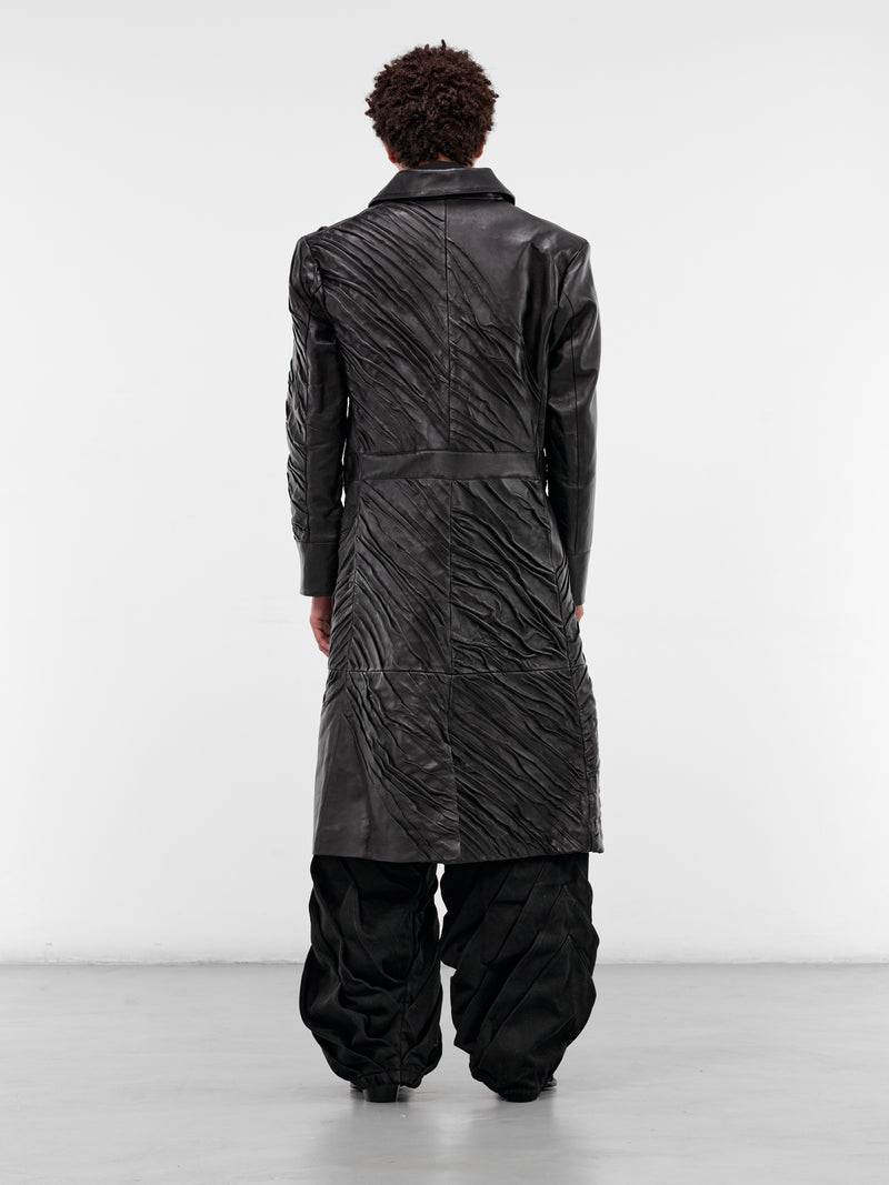 Black Problemas Sheepskin Leather Coat (PROBLEMAS-COAT-BLACK)