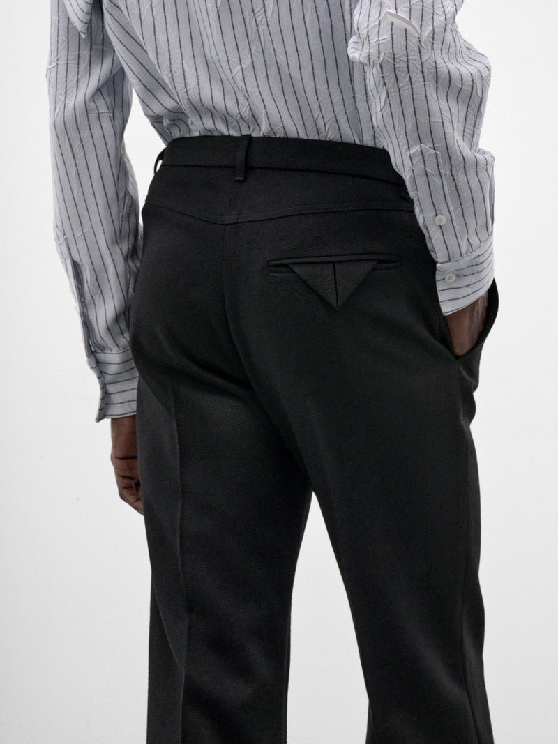 Black Wool Samy Hybrid Trousers (PT-002-A-BLACK)