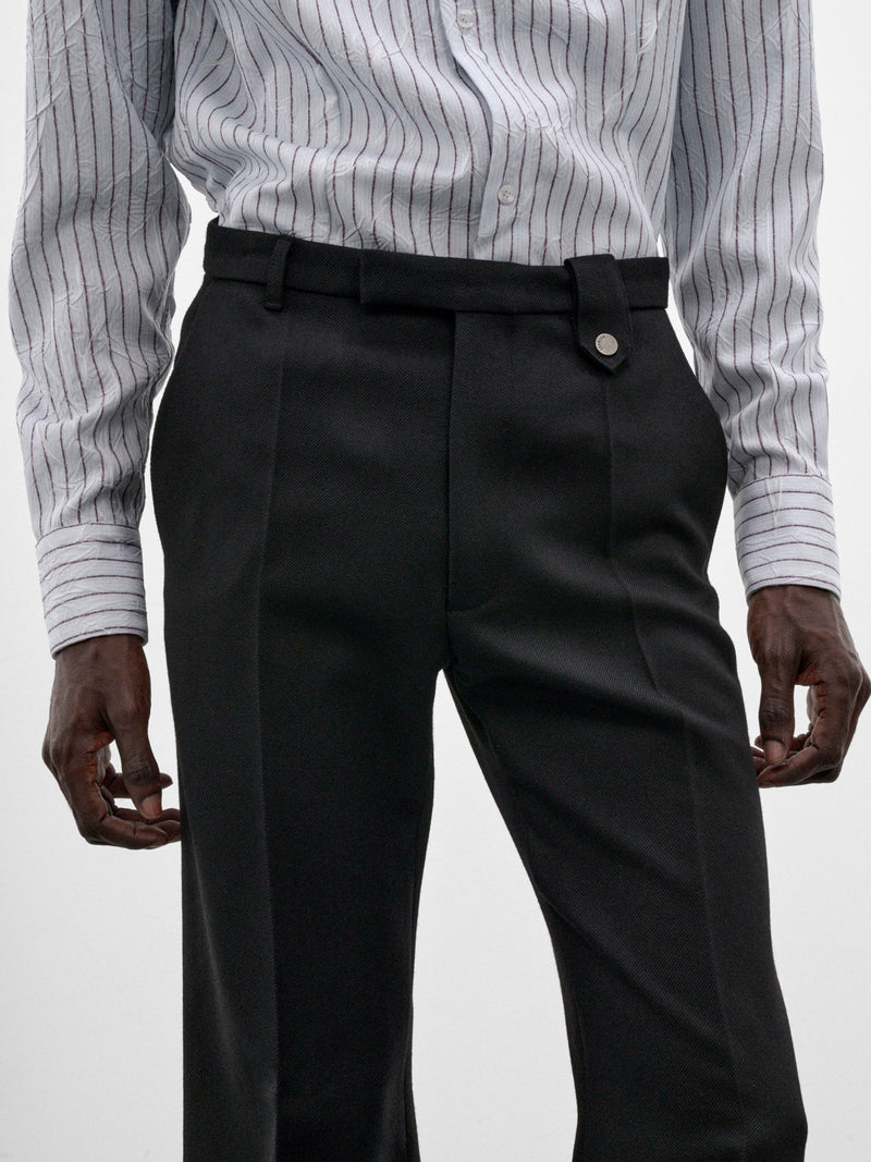 Black Wool Samy Hybrid Trousers (PT-002-A-BLACK)