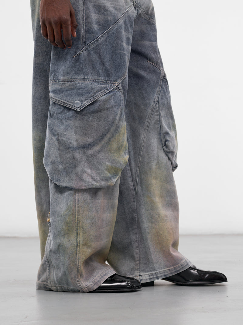 Felix Gradient Cotton Cargo Jeans (PT-07-MLB-MIRROR-LAKE-BLUE)