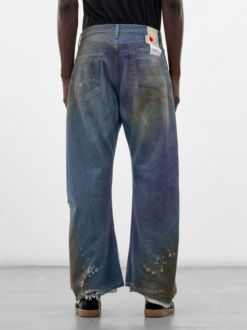 Indigo Halation Flare Denim Jeans (PT-SV-NRA-1003-INDIGO)