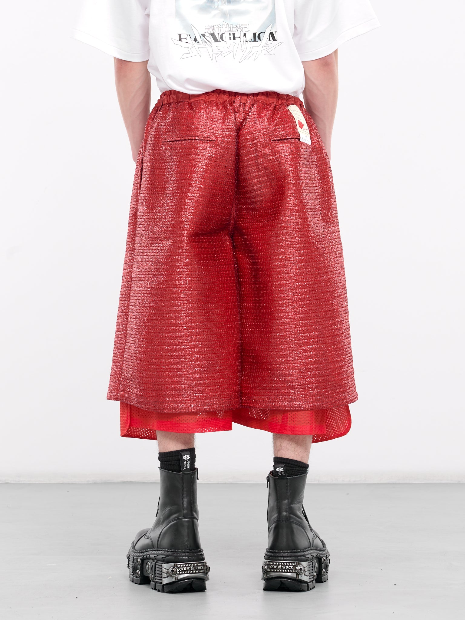 Nylon Knit Shorts (PT-SV-NYS-1007-RED)