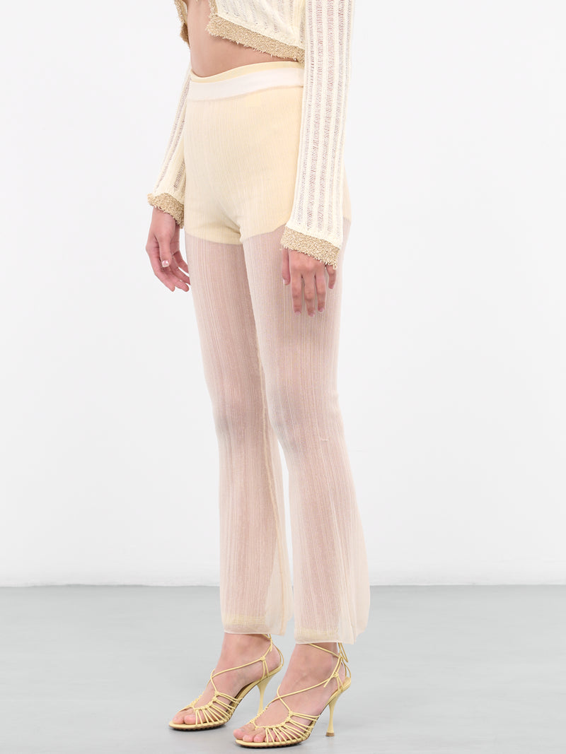 Sheer Knit Pants (PT001WHT-SHEER-PARCHMENT)
