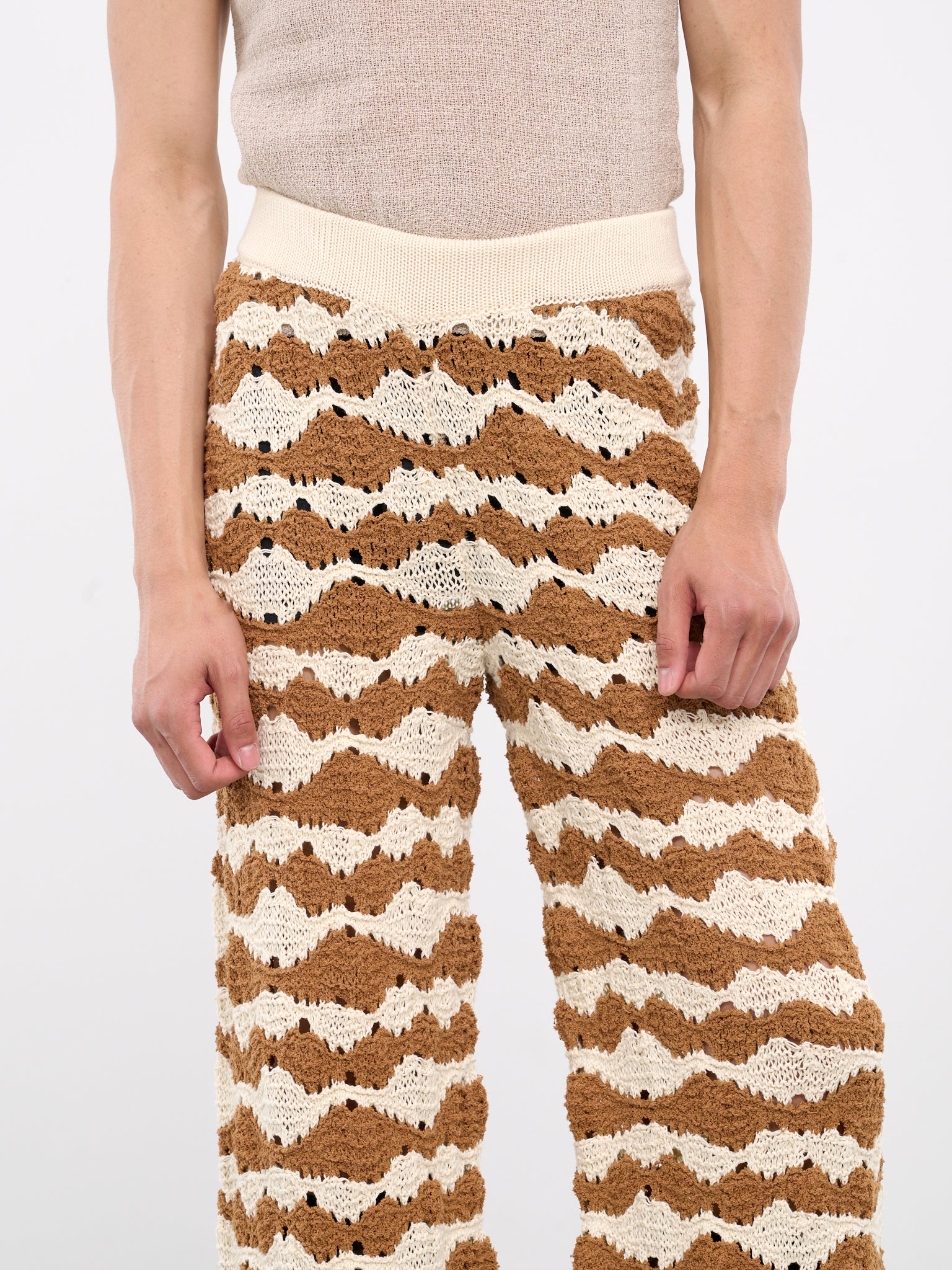 Knit Loose Pants (PT018V1-RAFFIA-BROWN)