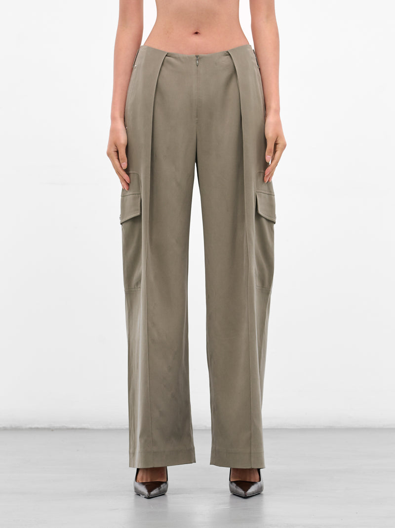 Gray Tailored Wide Cargo Pants (PT05C2GR570-GR570-BEAN-PASTE)